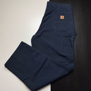 Carhartt Pants 40x32 B11-MDT Canvas Utility Work Pants Navy Blue Size 40x32 Vtg